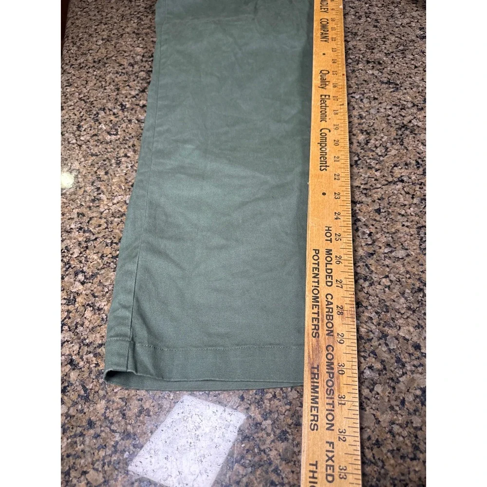 Dixxon D-Flex Chino Pants Mens 44x30 Olive Green Straight Leg Stretch Trousers